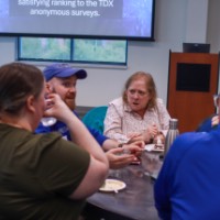 Sammy and group talking